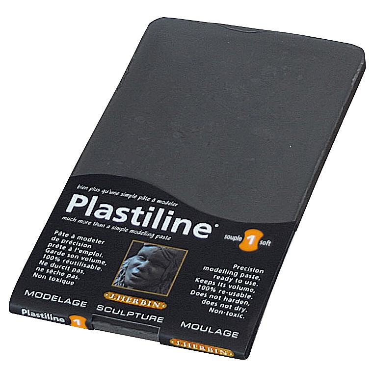 Plastiline 780gr en plaque Grise/Souple