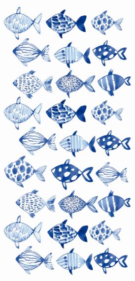 POISSONS BLEUS.27motifs.