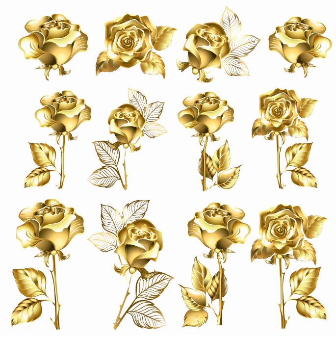 ROSES D'OR.12motifs.