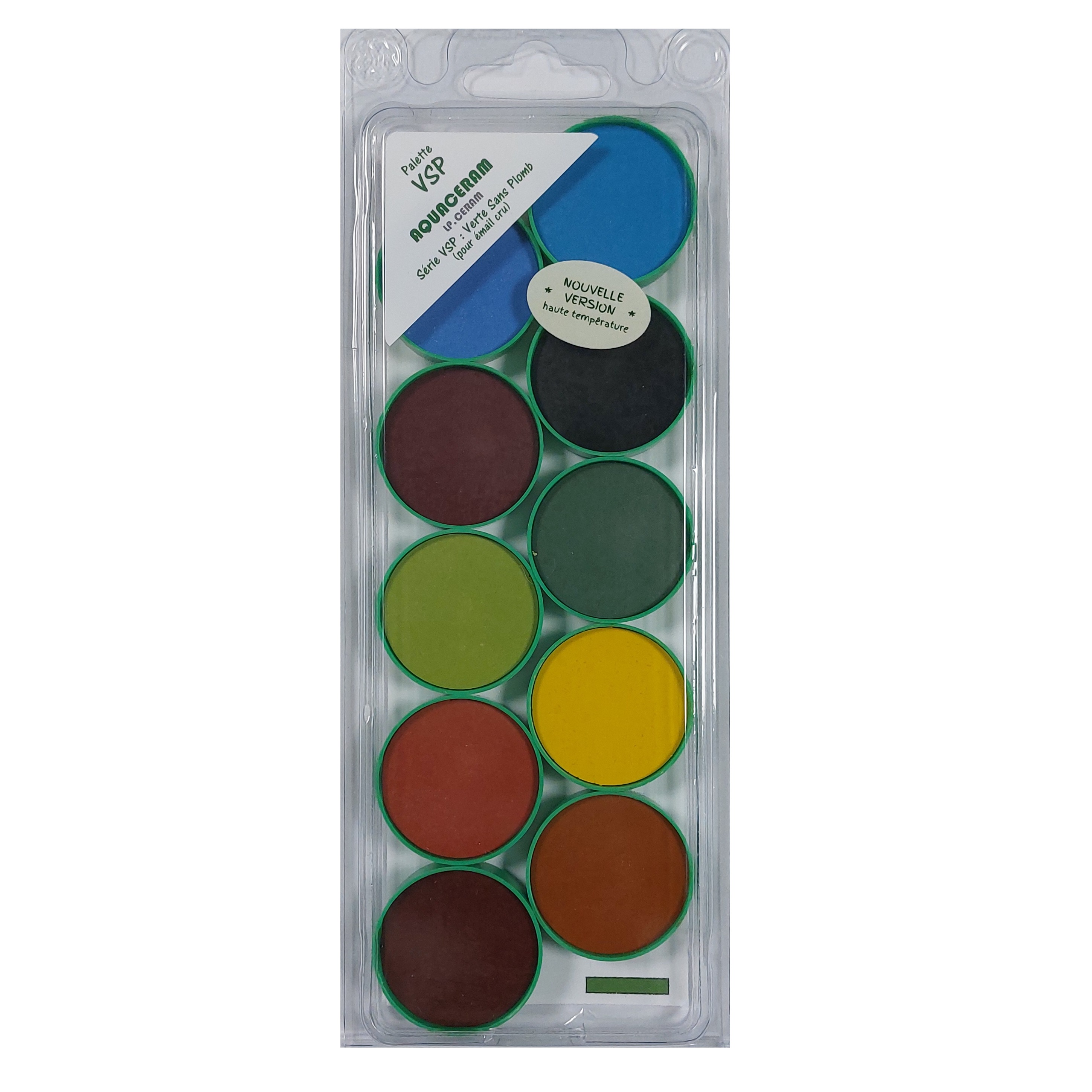 PALETTE AQUA VERTE SP 10 COULEURS (new version haute temperature)