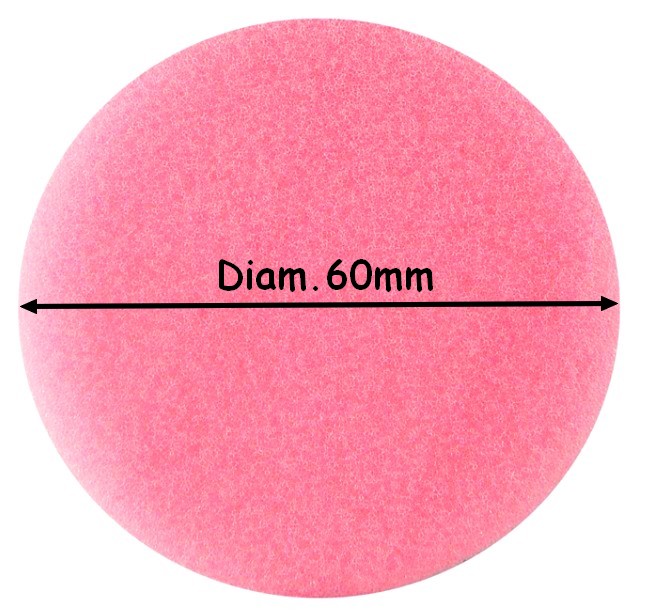 DISQUE MOUSSE DIAM.60mm ROSE