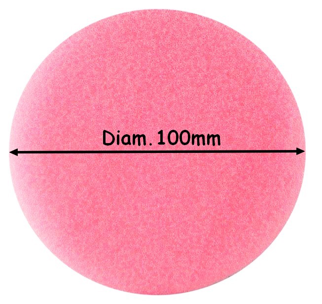 DISQUE MOUSSE DIAM.100mm ROSE