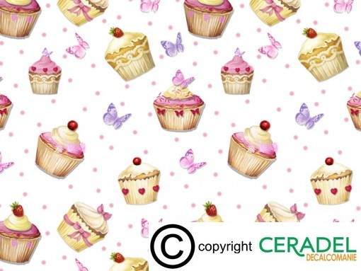 FAIRY CAKES CHINTZ DIM.50X70