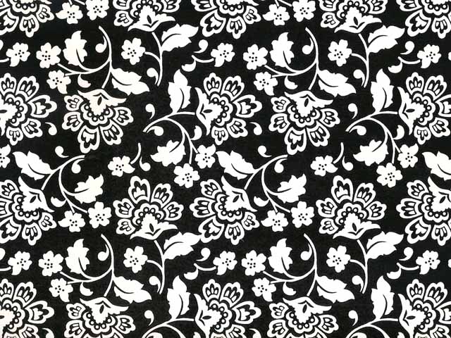 FLORENTINE WHITE ON BLACK CHINTZ DIM.50X70