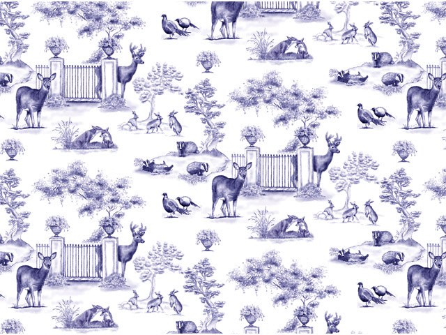 PARKLAND BLUE CHINTZ Dim.50x70cm