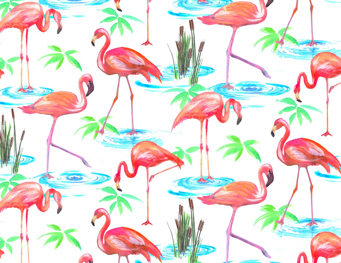 FLAMINGO CHINTZ Dim.50X70cm