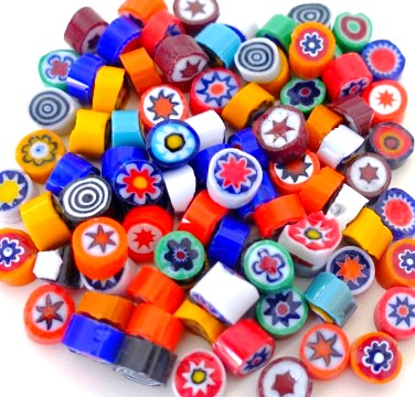 MILLEFIORI OPAK 5-6mm (100GRS)