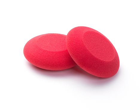 LOT DE 2 EPONGES RONDES ROUGES XIEM