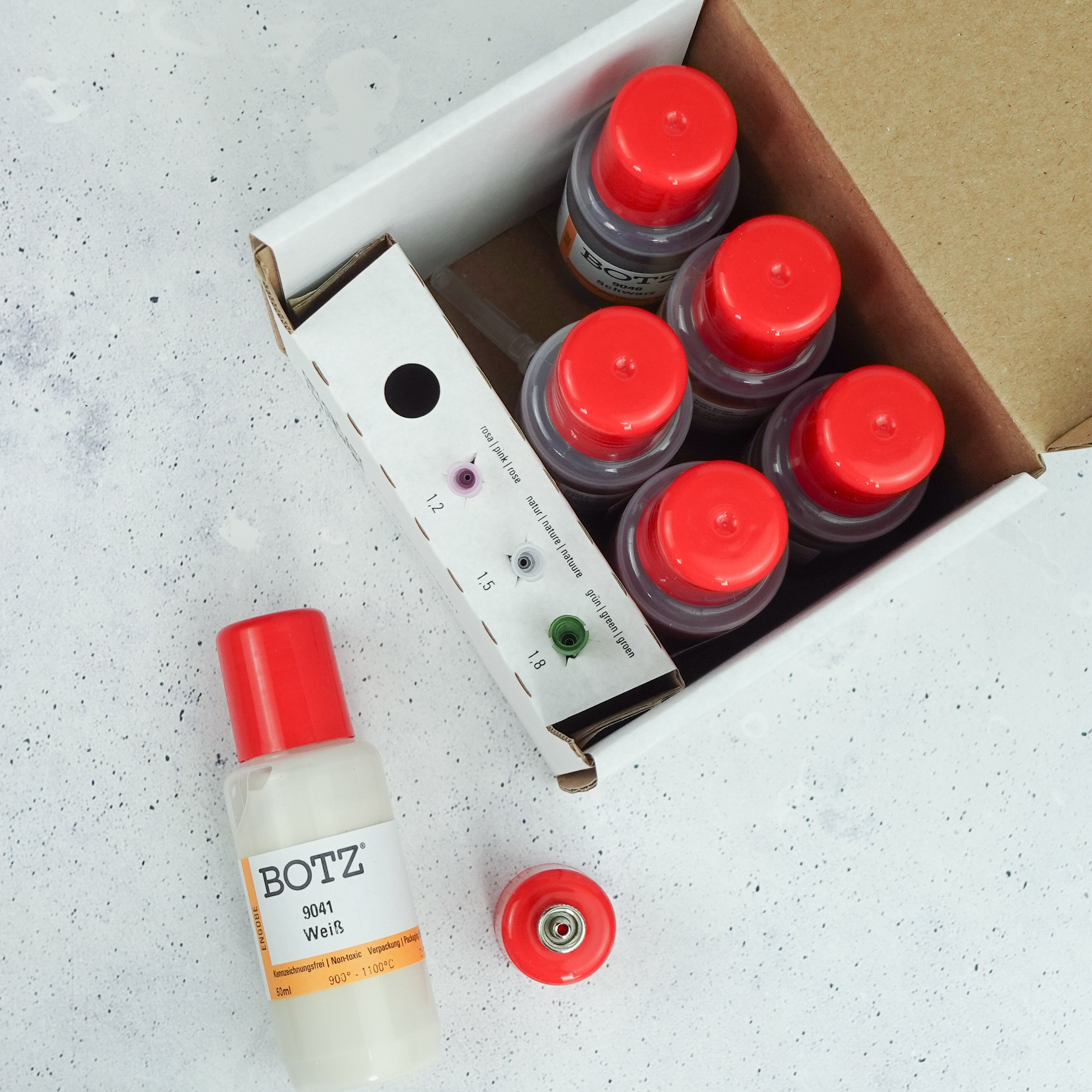 KIT DE 6 ENGOBES BOTZ 50ML - B9040