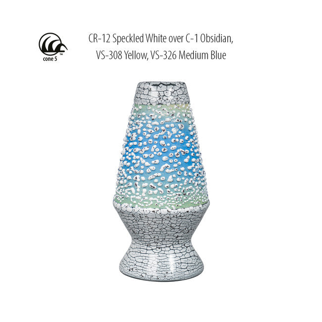 Émail grès à effets Amaco - CR12 Speckled White - 472ml