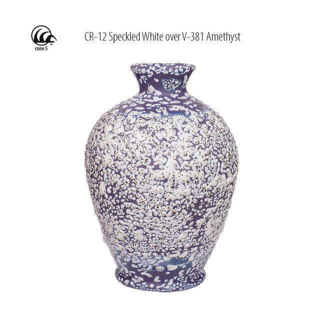 Émail grès à effets Amaco - CR12 Speckled White - 472ml