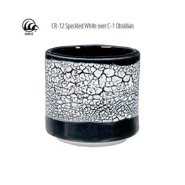 Émail grès à effets Amaco - CR12 Speckled White - 472ml