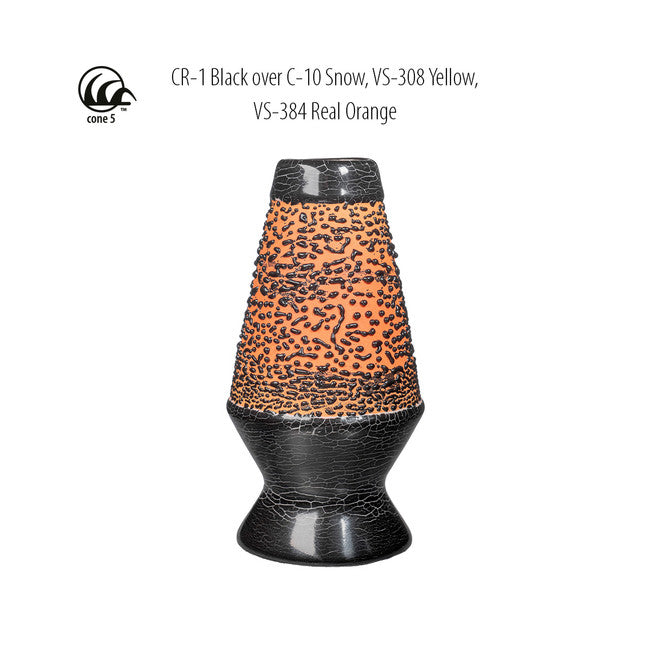 Émail grès à effets Amaco - CR1 Black - 472ml