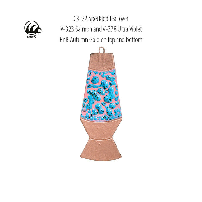 Émail grès à effets Amaco - CR22 Speckled Teal - 472ml