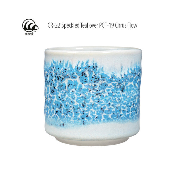 Émail grès à effets Amaco - CR22 Speckled Teal - 472ml