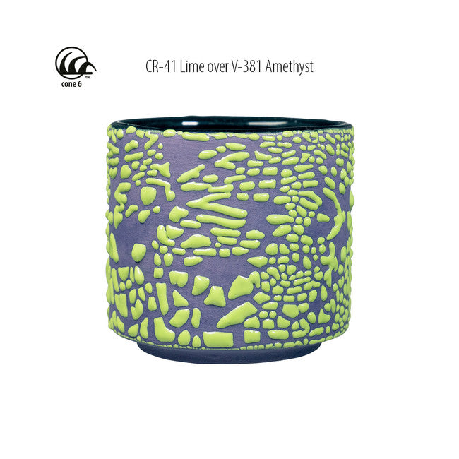 Émail grès à effets Amaco - CR41 Lime - 472ml