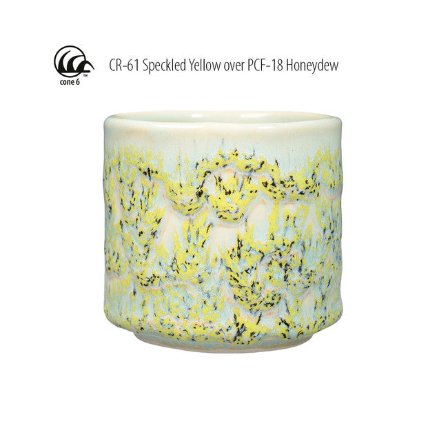 Émail grès à effets Amaco - CR61 Speckled Yellow - 472ml