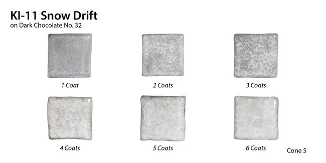 Émail à effets pour grès Amaco - KI11 Snow Drift -472ml