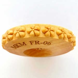 Tampon décoratif rouleau  bois rond 1,5 cm - FLEUR - 06 - MKM POTTERY TOOLS