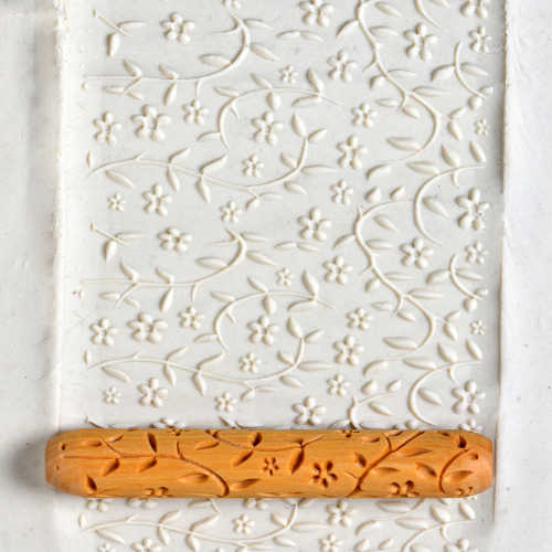 Rouleau bois 10cm - FLEURS - 42