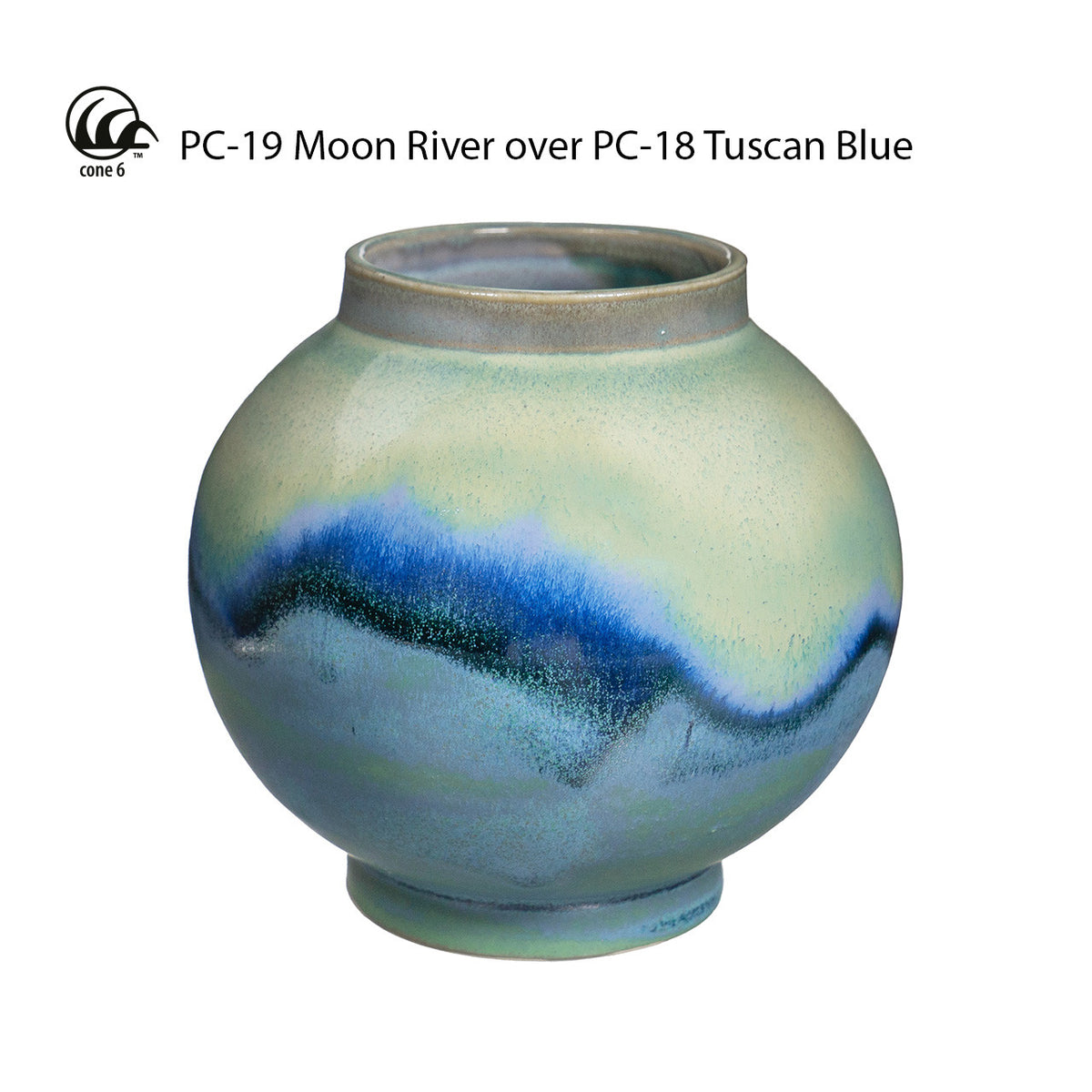 Émail à effets grès & porcelaine Amaco - PC18 Bleu de Toscane (472ml)