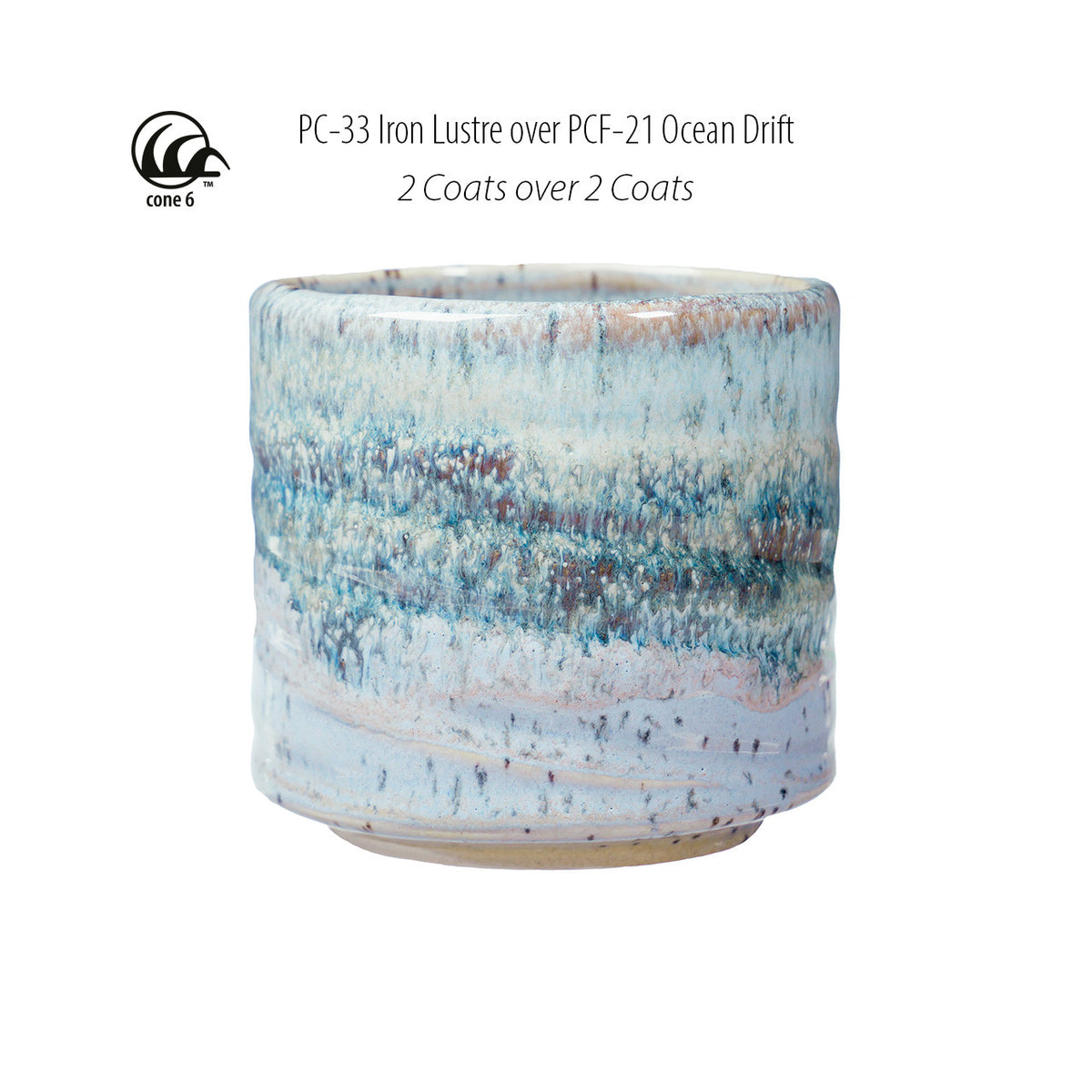 Émail à effets grès & porcelaine Amaco - PCF21 Ocean Drift (472ml)