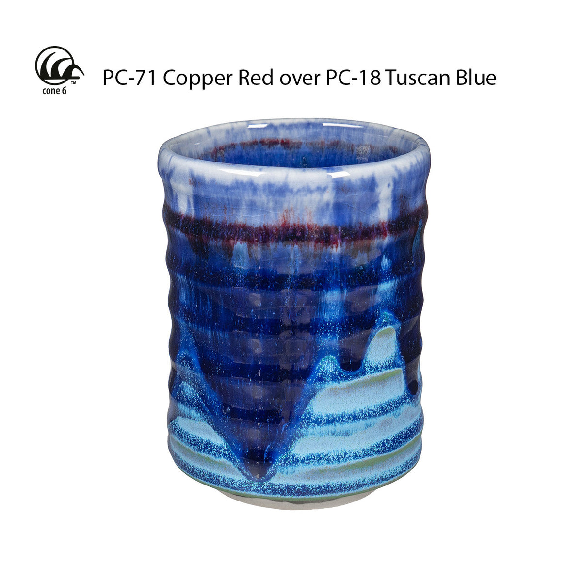 Émail à effets grès & porcelaine Amaco - PC18 Bleu de Toscane (472ml)