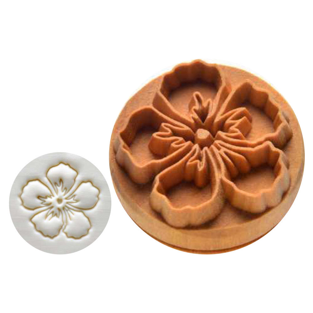 Tampon décoratif ROSE bois rond ø 4 cm