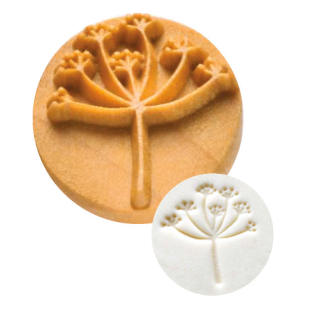 Tampon décoratif PLANTE  bois rond ø 2,5 cm - L = 5cm