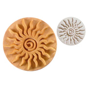 Tampon décoratif bois rond 6 cm - SOLEIL - N°19