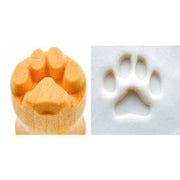Tampon décoratif bois rond 1,5 cm - PATTE CHAT