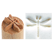 Tampon décoratif bois rond 1,5 cm - LIBELLULE