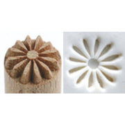 Tampon décoratif bois rond 1,5 cm - MARGUERITE