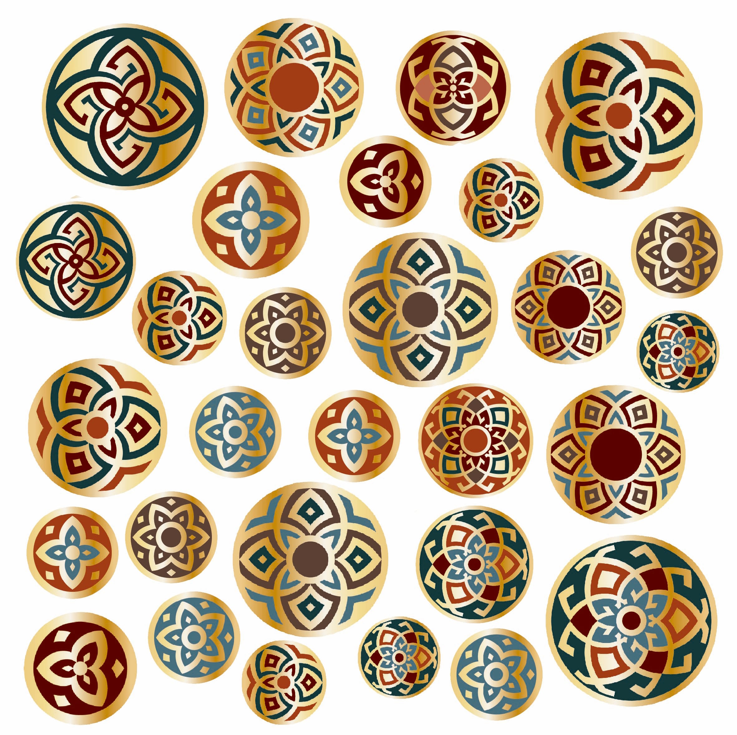 ARABIC.29motifs.Dim.20/40mm maxi**