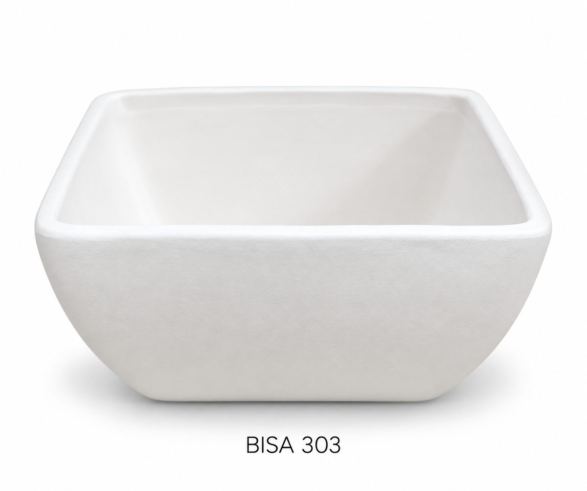 Biscuit Bol carré D12cm H6cm
