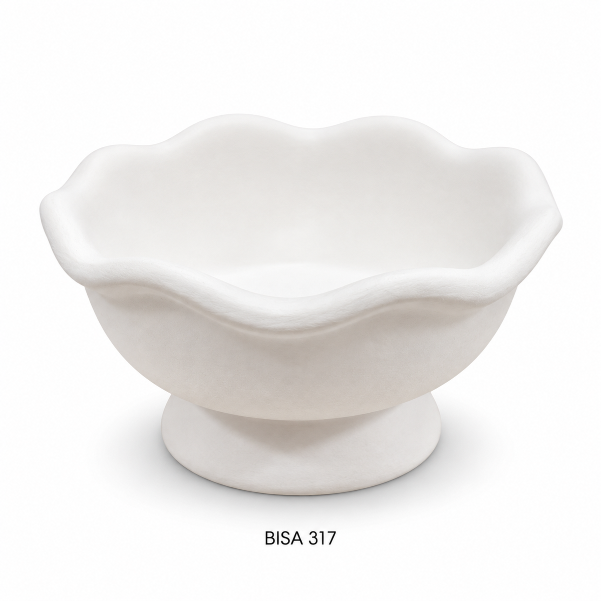 Biscuit Coupe glace bord ondulé D10,8cm H6,5cm