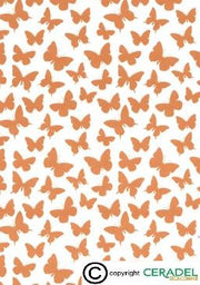 BUTTERFLIES OCHRE CHINTZ DIM.50X70*-*