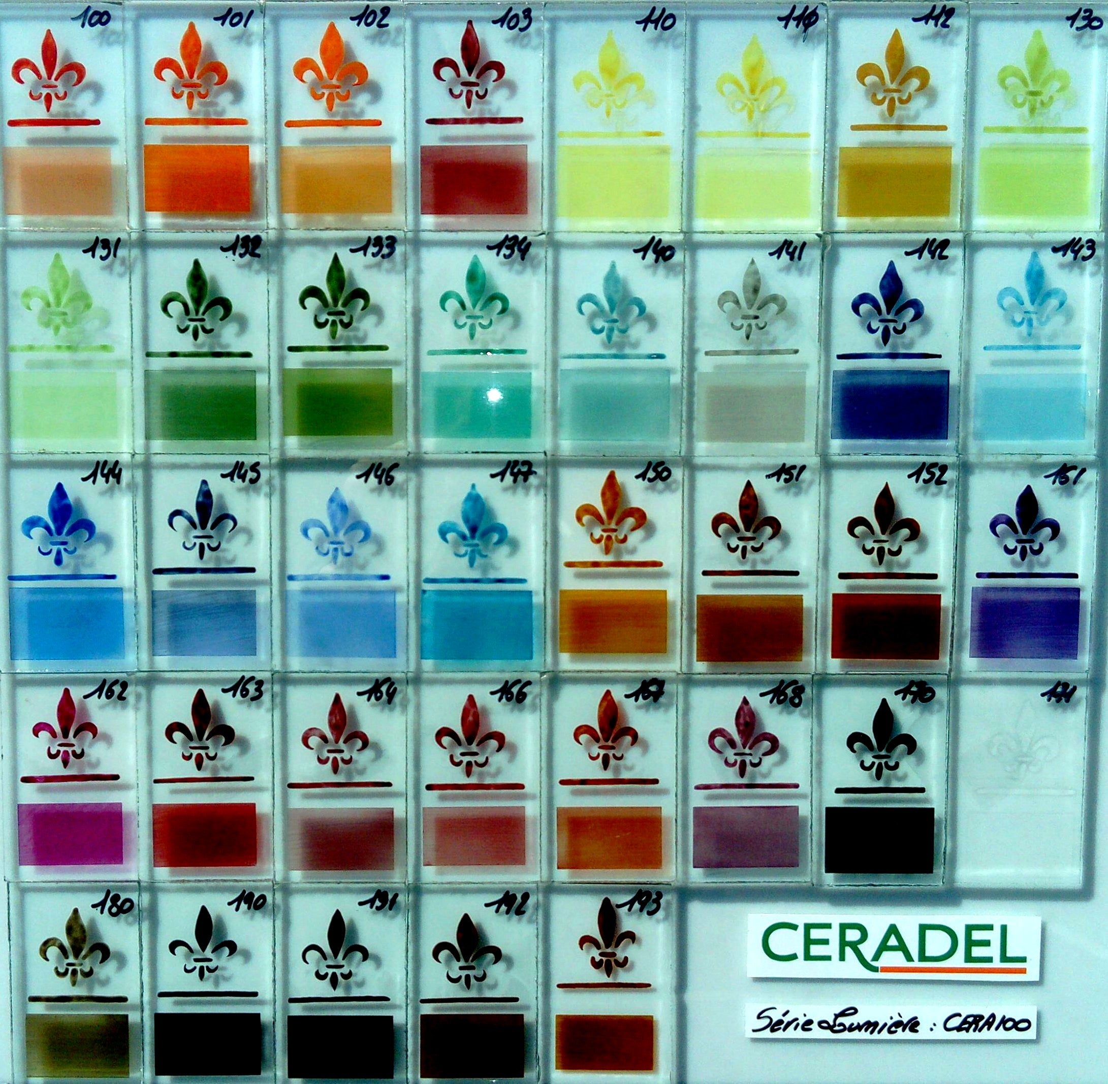 CERA 134/F1447 VERT BLEUTE Email Transparent-Verre 600°C