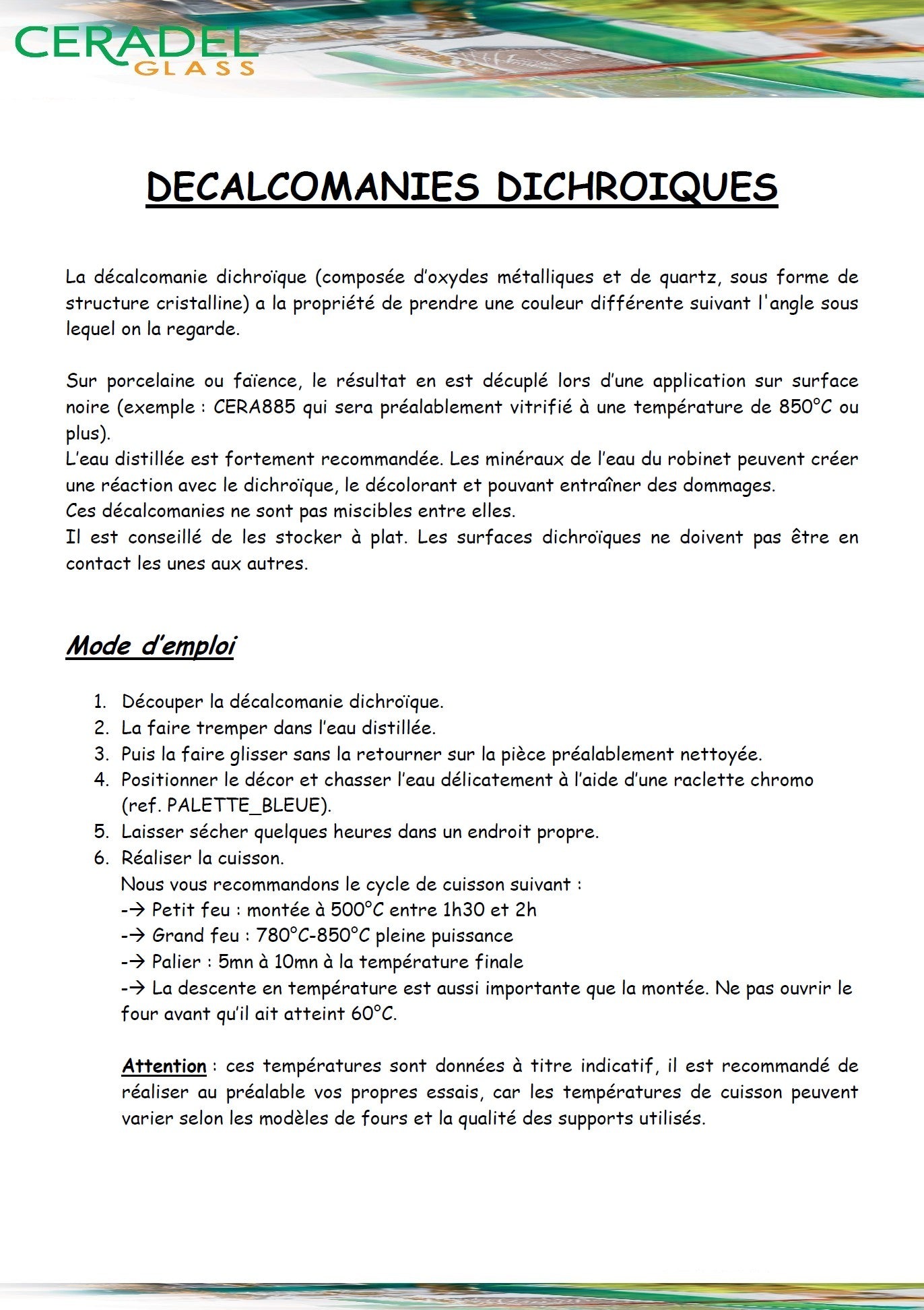 CHROMO DICHRO CYAN-CUIVRE DIM.10X10cm