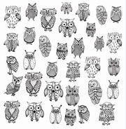 DRÔLES ET CHOUETTES.34motifs.20/40mm maxi**