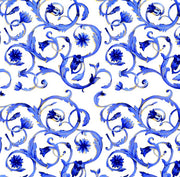 ENTREMELE BLEU repique OR CHINTZ Dim.50x70cm/750-850°C