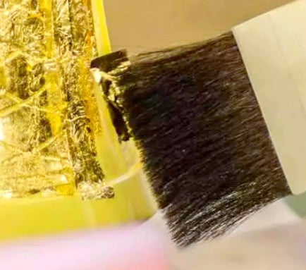 FEUILLES D'OR JAUNE Dim.80X80mm/25Fles 22carats/0.014gr