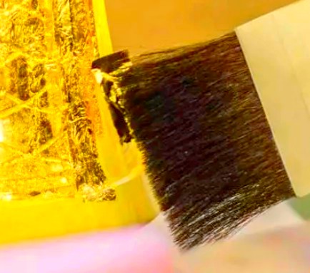 FEUILLES D'OR ORANGE Dim.80X80mm/25Fles 23,75carats/0.034gr