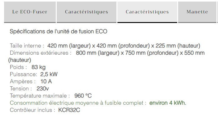 FOUR Fusing ECO-FUSER-Dim.420x420x225mm-Regul.R32C/230-400V-2,5Kw