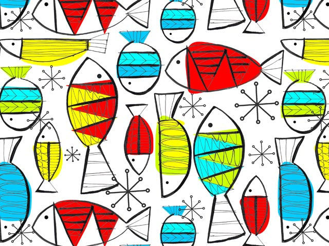 FUNKY FISH Dim.50X70cm/750-850°C