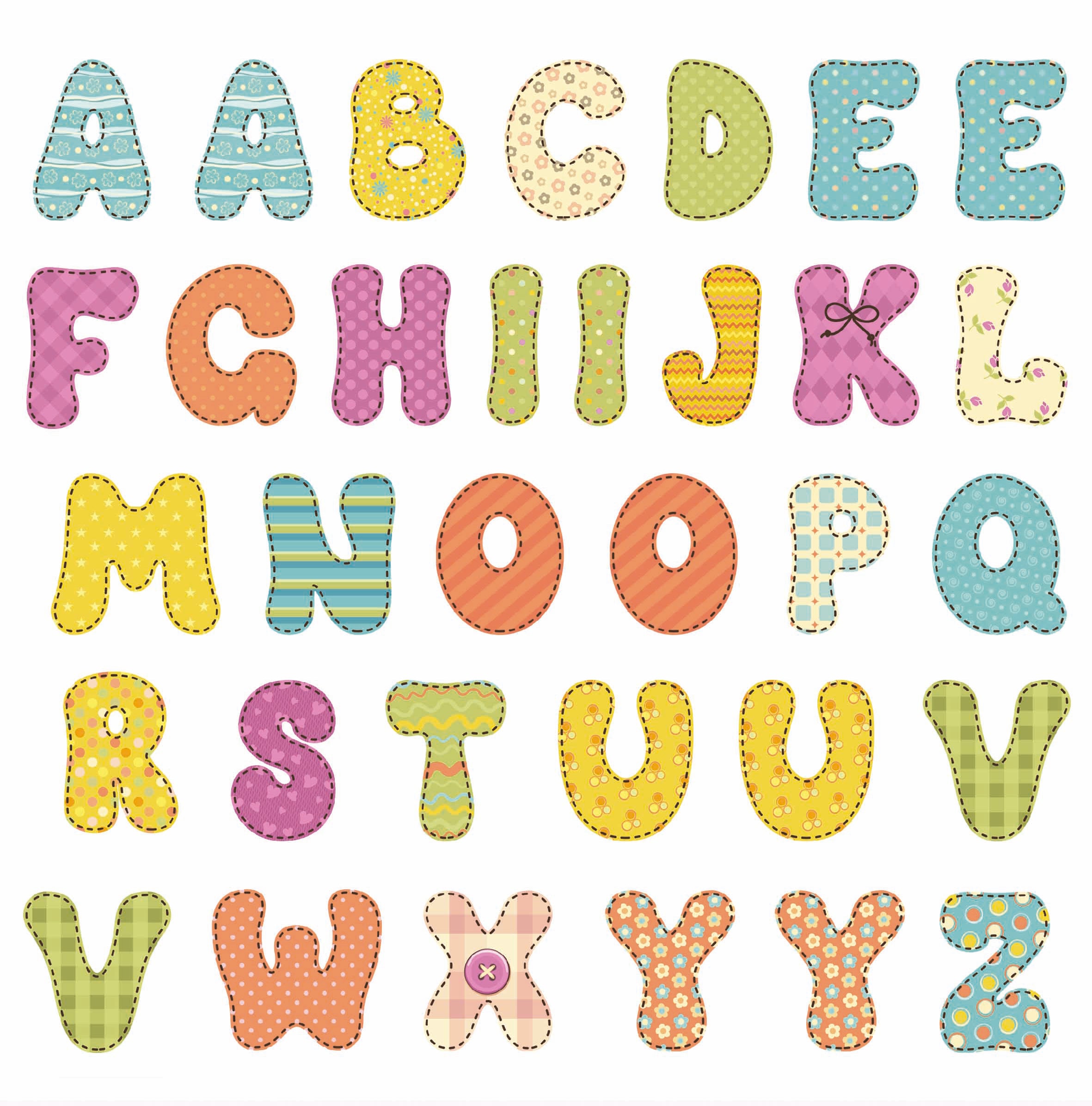 LETTRES COLOREES.33motifs.30/35mm maxi**