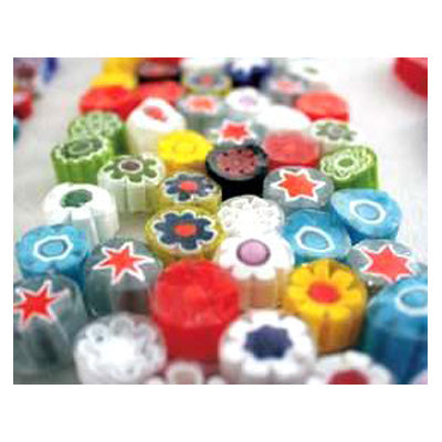 MILLEFIORI TRANS 3-4mm/100Gr