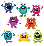 MONSTRES RIGOLOS.8motifs.55/65mm maxi**