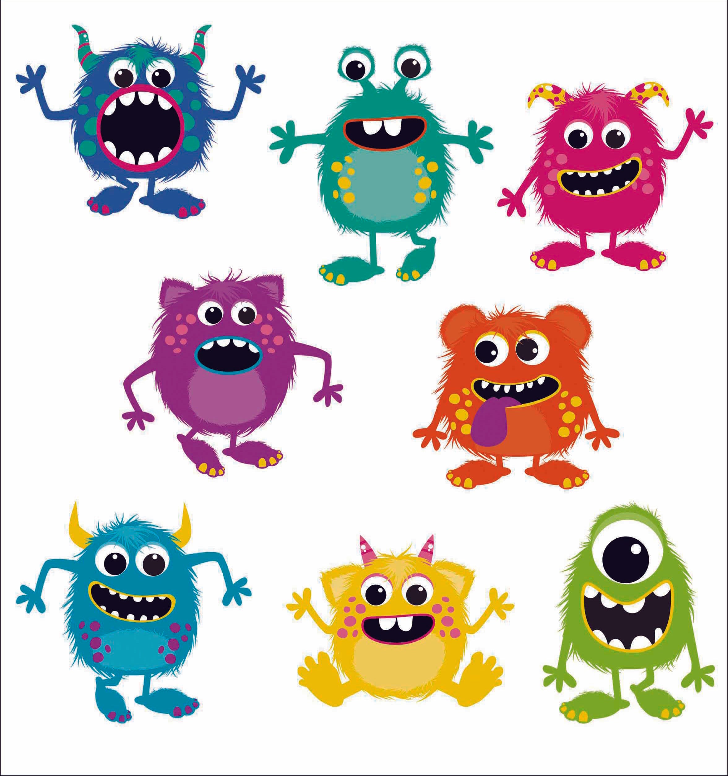 MONSTRES RIGOLOS.8motifs.55/65mm maxi**