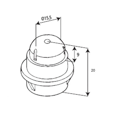 NATCHE 5/8 BLEU CLAIR PD H20xDiam inter 15.5mm